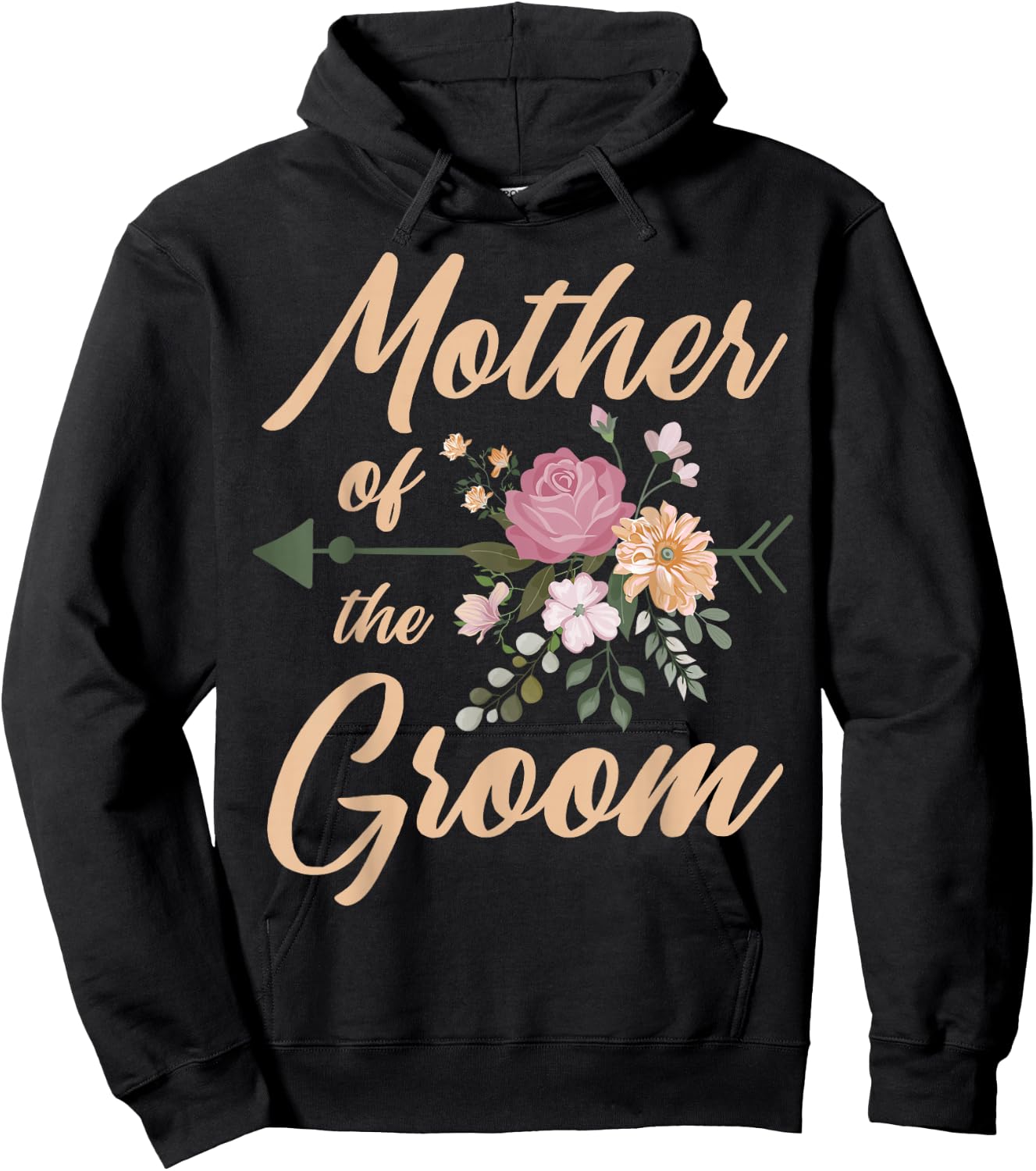 Mother of the Groom Wedding Party Special Day Pretty Floral Hoodie - Hoodie | Black