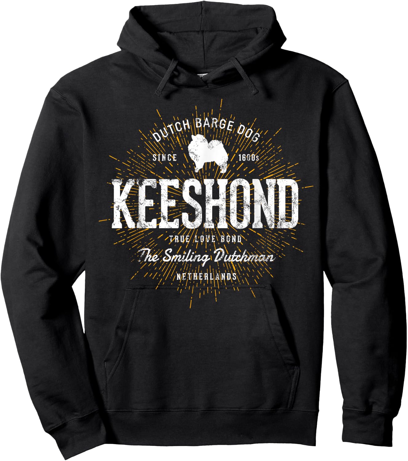 Vintage Kees for Dog Lovers Keeshond Hoodie - Hoodie | Black
