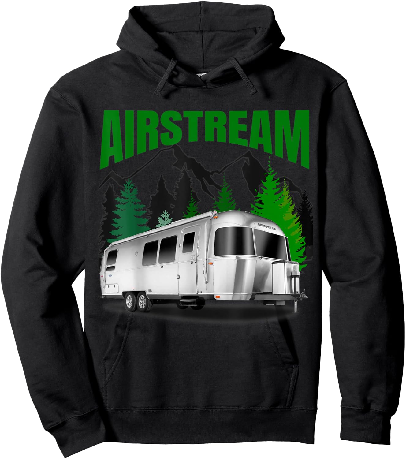 The perfect retro Airstream camping trailer . Hoodie - Hoodie | Black