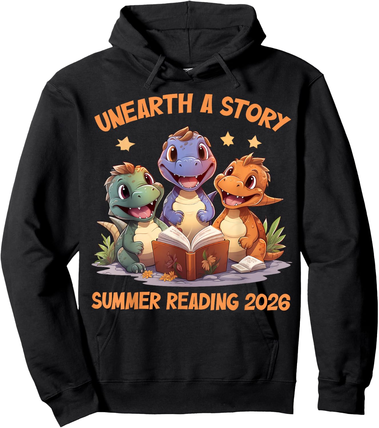 Unearth a Story Summer Reading 2026 Men Women Kids Hoodie - Hoodie | Black