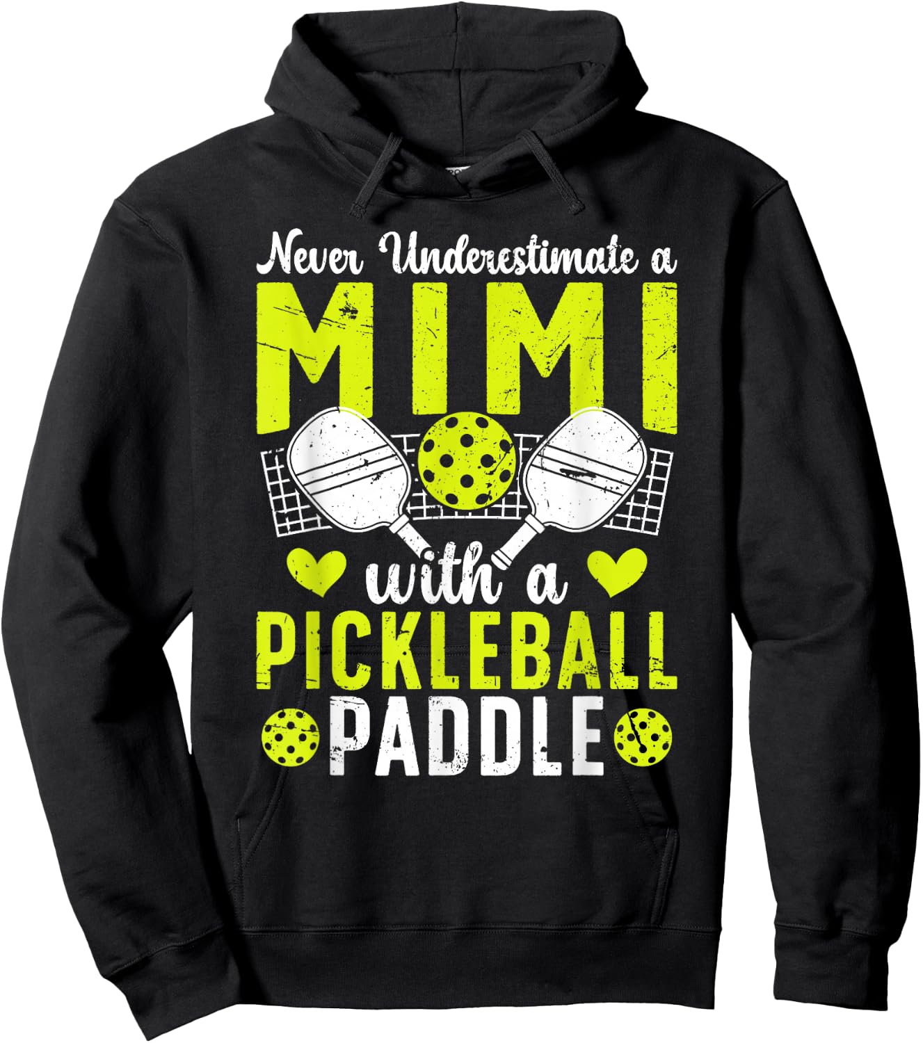 Proud Pickleball Mimi Grandma Mimi Pickleball Player Mimi Hoodie - Hoodie | Black