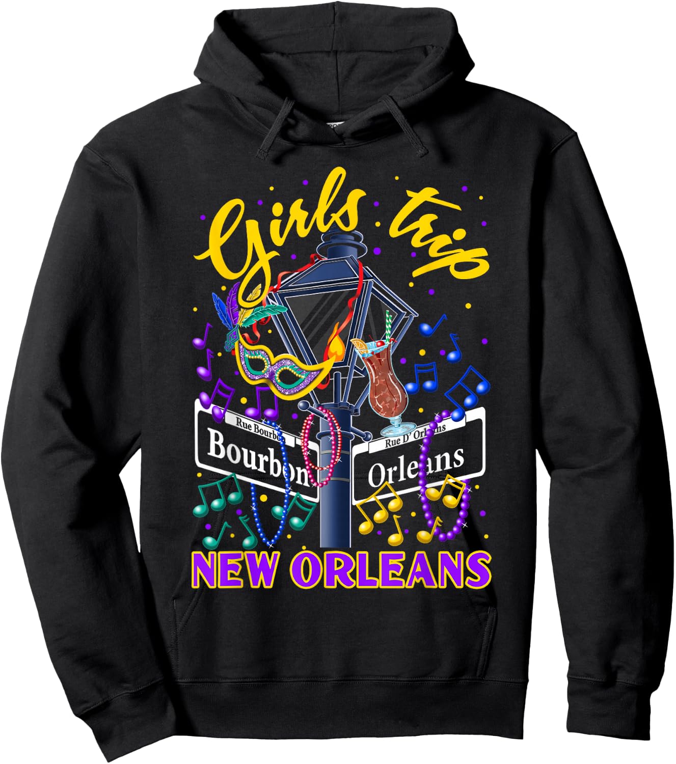 New Orleans Girls Trip Girlfriends Vacation Hoodie - Hoodie | Black