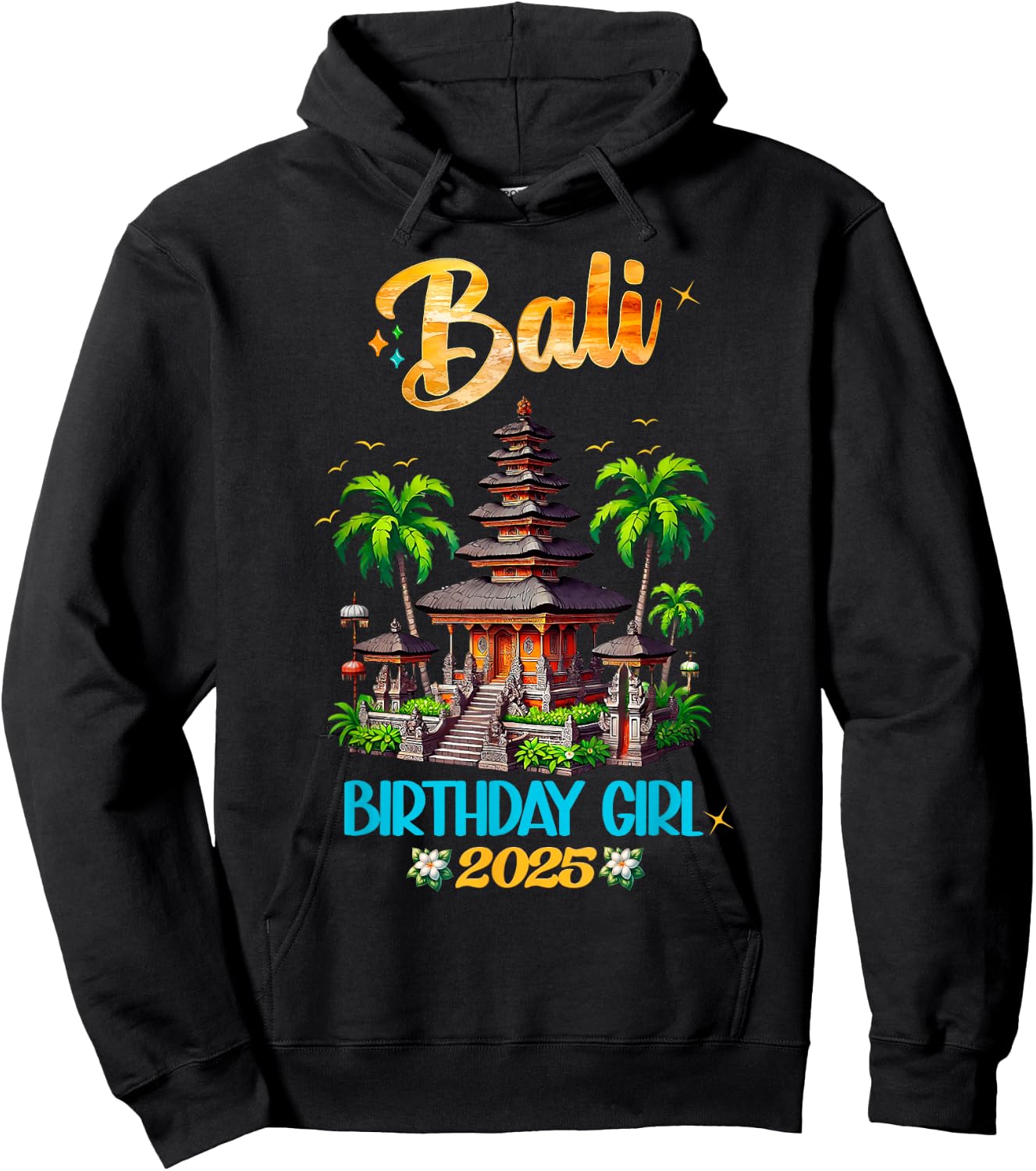 Bali Indonesia Straight Trippin Vacation Girls Trip 2025 Hoodie - Hoodie | Black