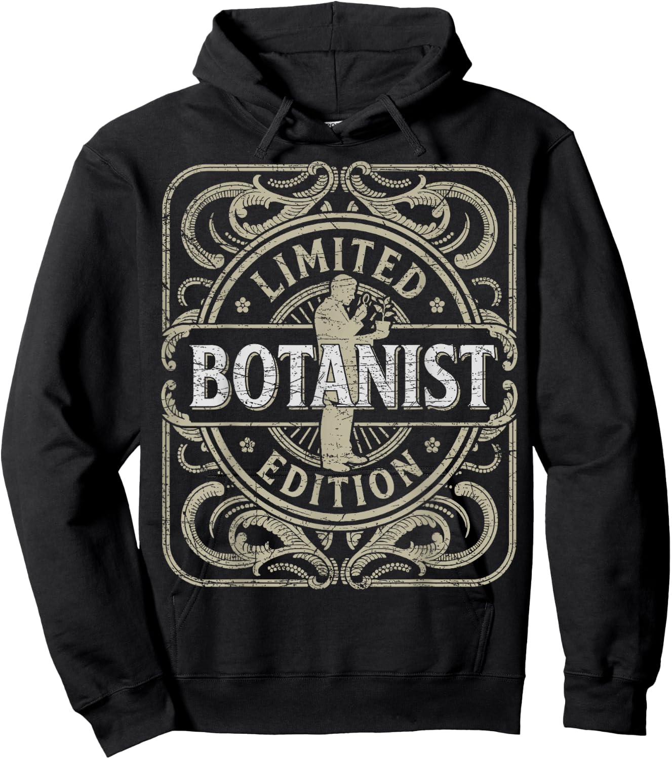 Botanist Vintage Botany Retro Plant Gardener Botany Hoodie - Hoodie | Black