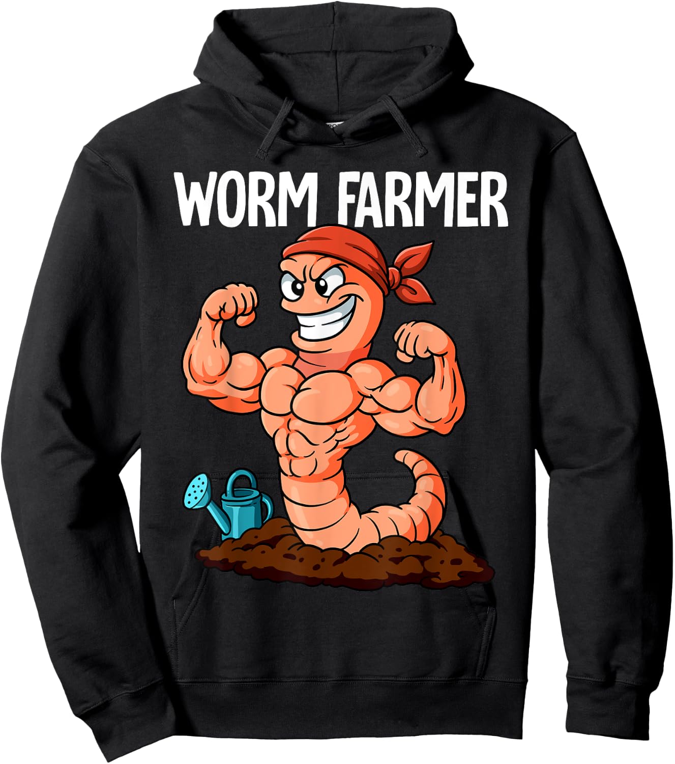 Worm Farmer Vermiculture Gardening Farming Composting Hoodie - Hoodie | Black