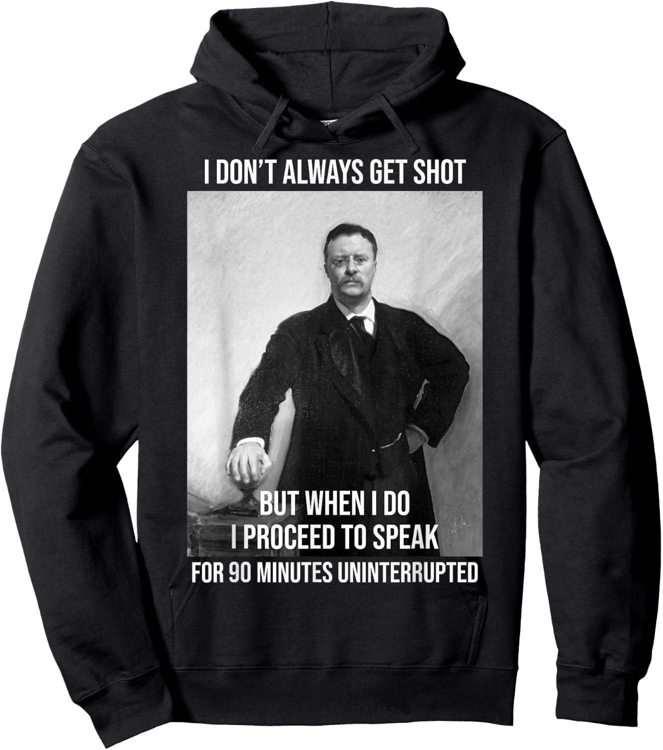 Theodore Roosevelt Political Buffalo Elk Party Teddy Hoodie - Hoodie | Black