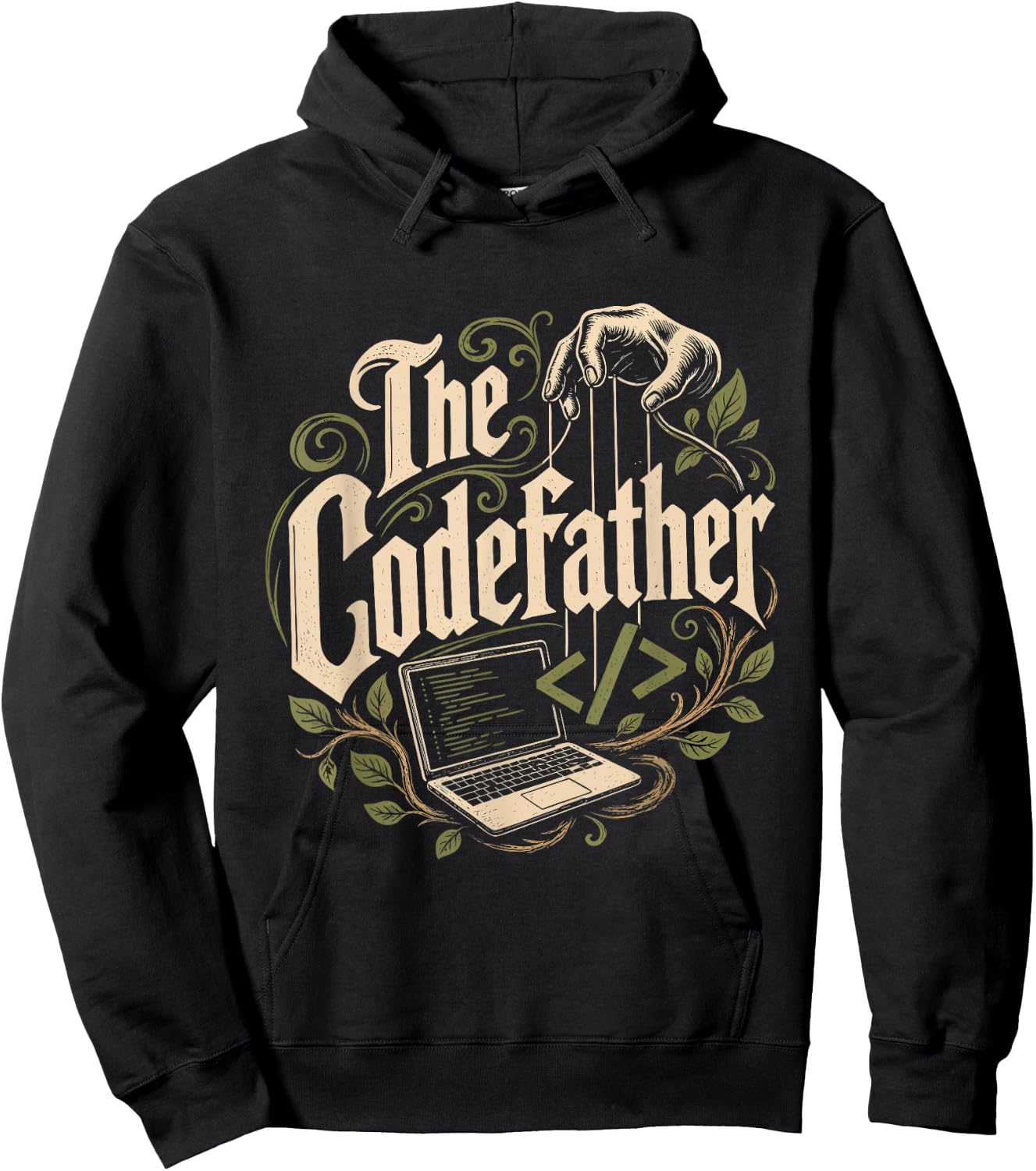 Computer Science THE CODEFATHER Funny Computer Scientist Hoodie - Hoodie | Black
