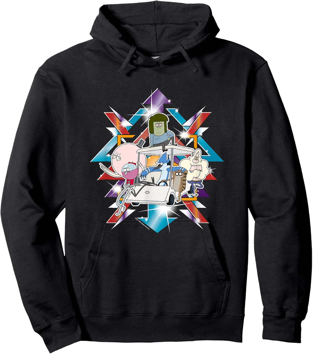 Regular Show Metallic Group Art Hoodie - Hoodie | Black