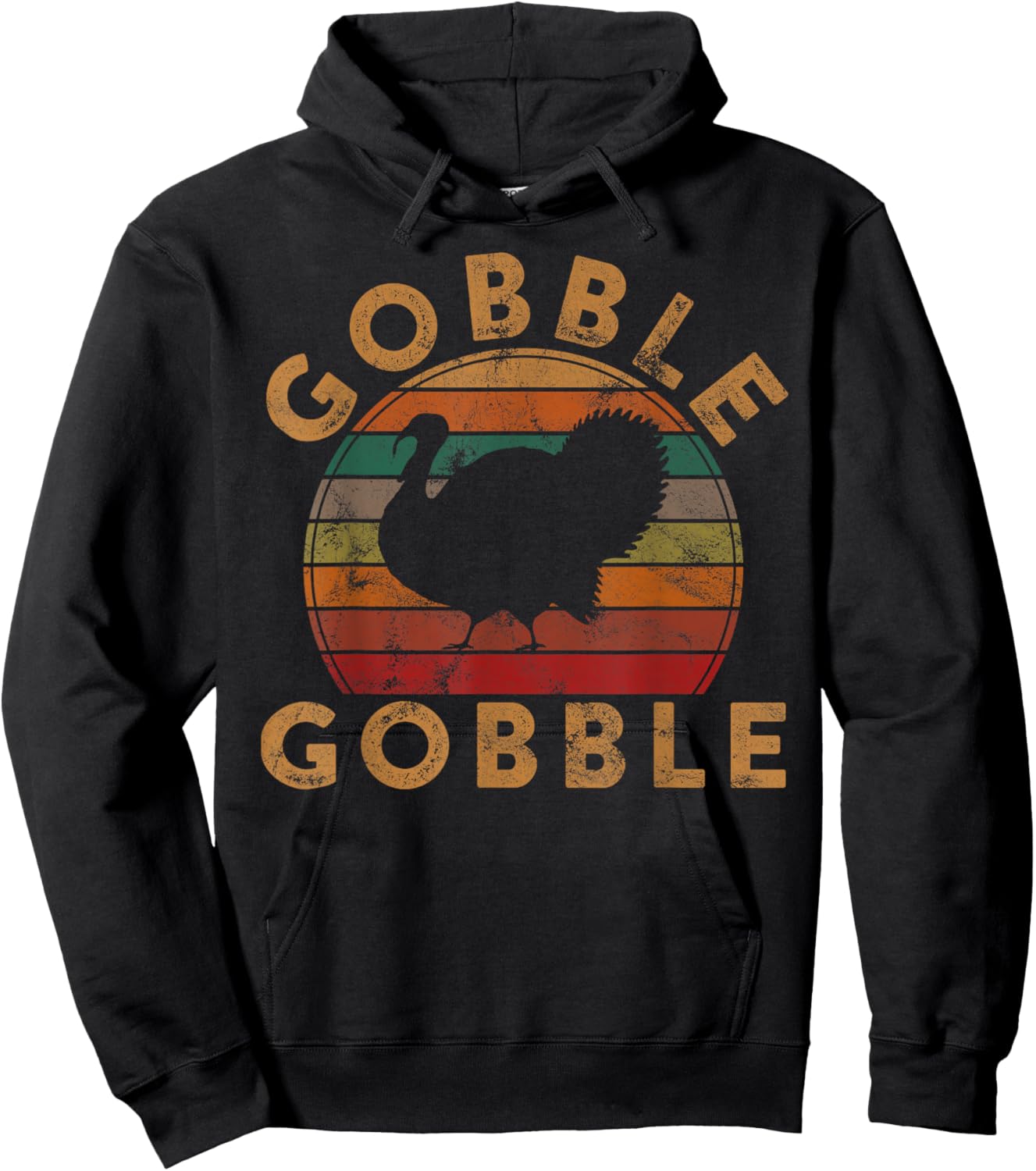 Gobble Gobble Turkey Thanksgiving Day Gifts Trot Leg Day Hoodie - Hoodie | Black