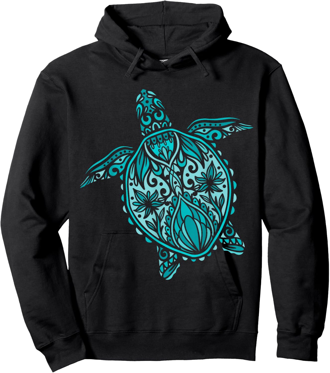 Mandala Design | Sea Turtle Hoodie - Hoodie | Black