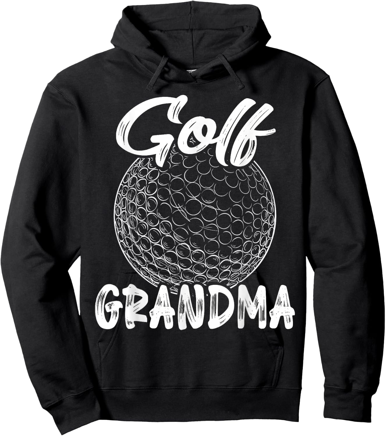 Golf Grandma Women Golfers Golf Ball Player Family Matching Hoodie - Hoodie | Black