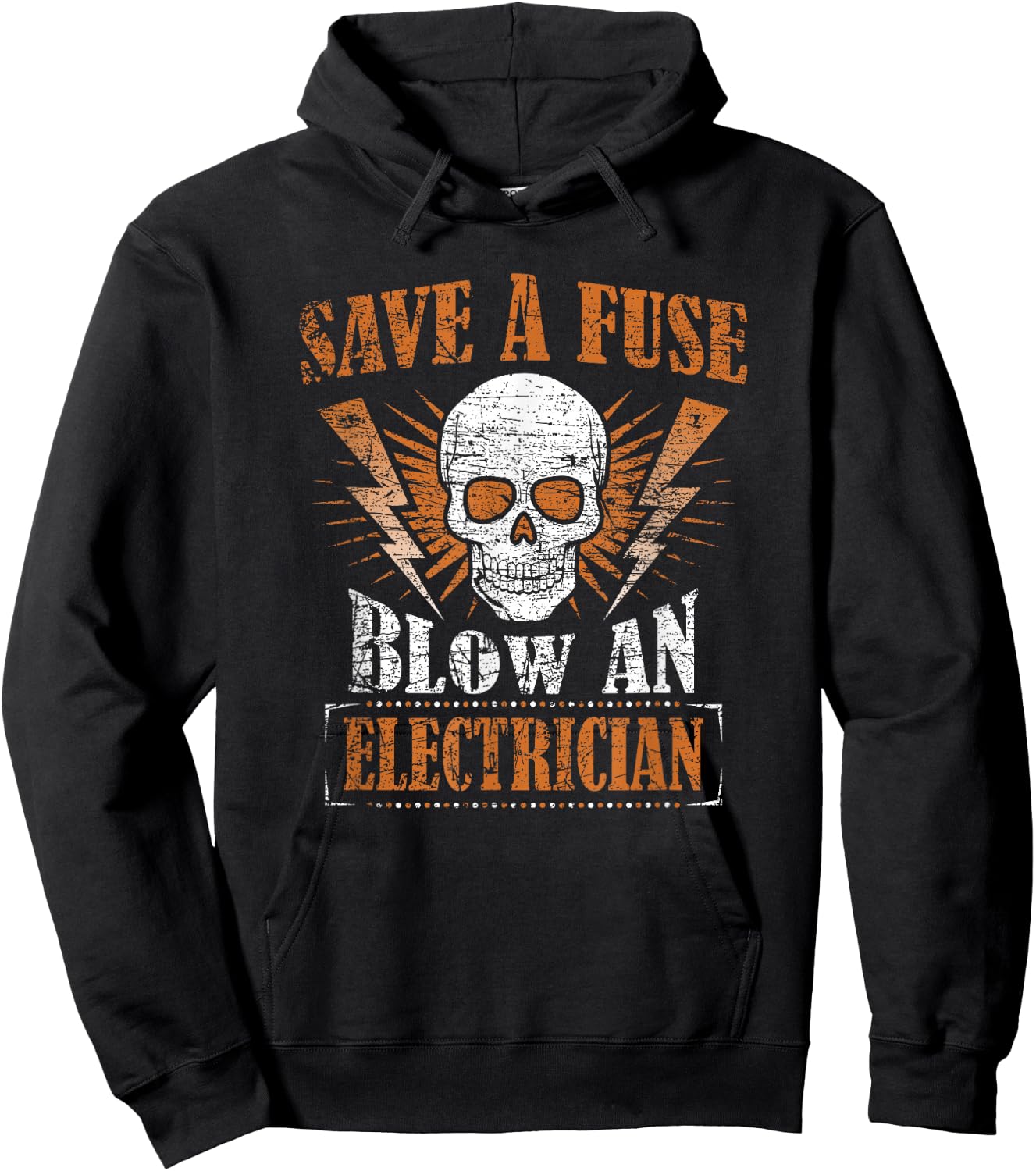 Save A Fuse Blow An Electrician Humor Funny Hoodie - Hoodie | Black