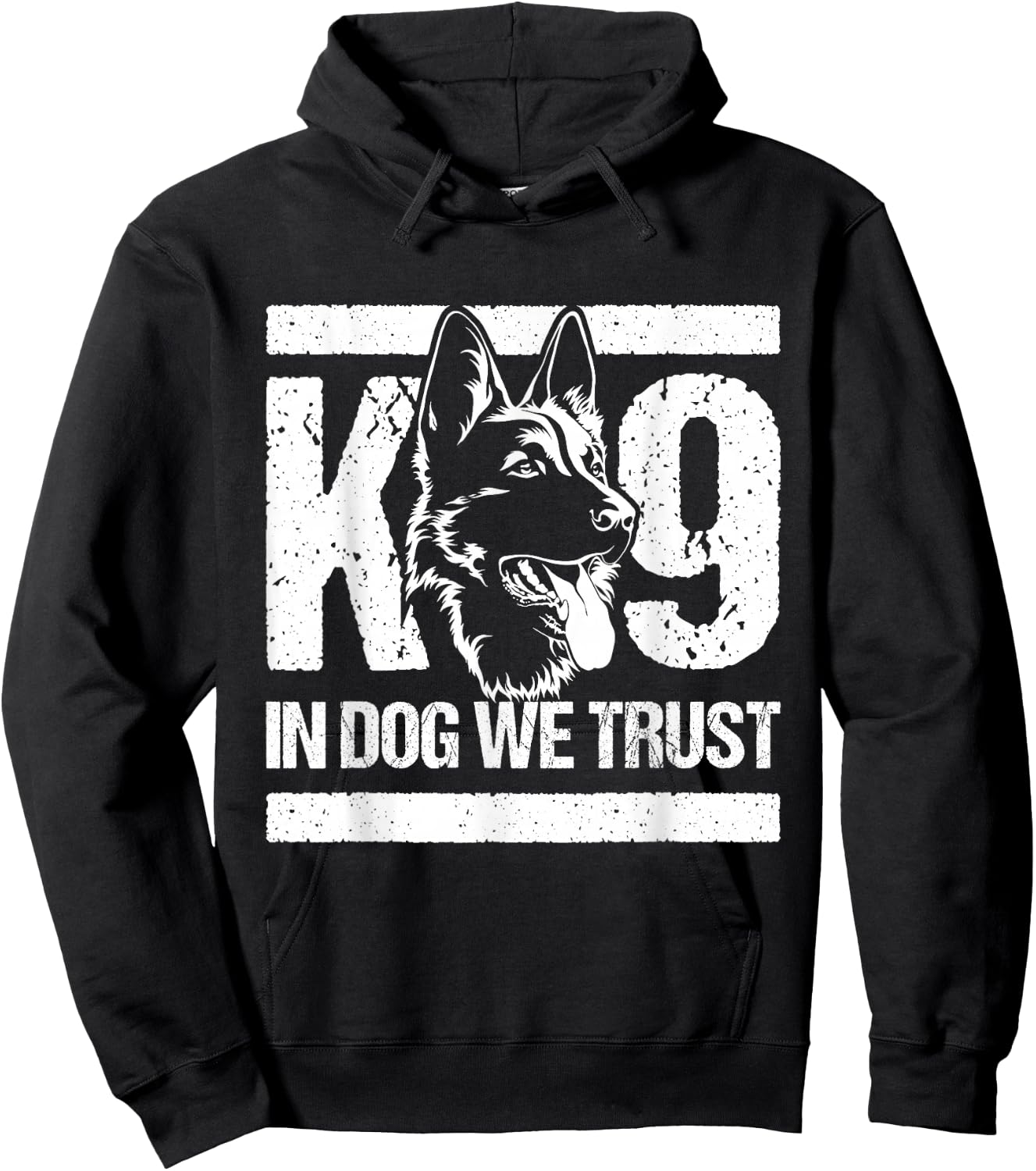 K-9 in Dogs We Trust - Blue Line K9 Dog Unit Police Officer Hoodie - Hoodie | Black