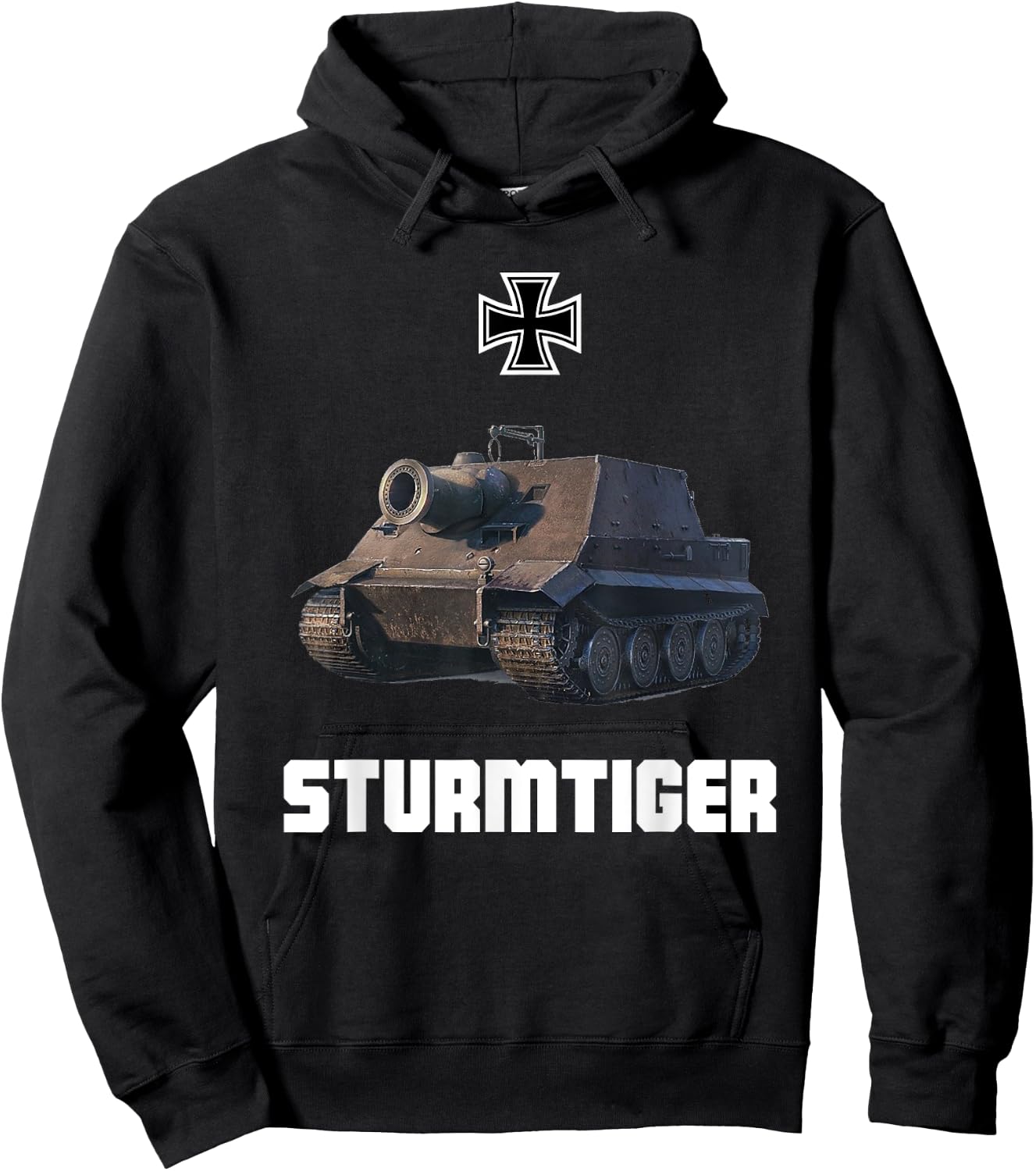 Sturmtiger German Heavy Tank WW2 Military Sturmmörser Tiger Hoodie - Hoodie | Black