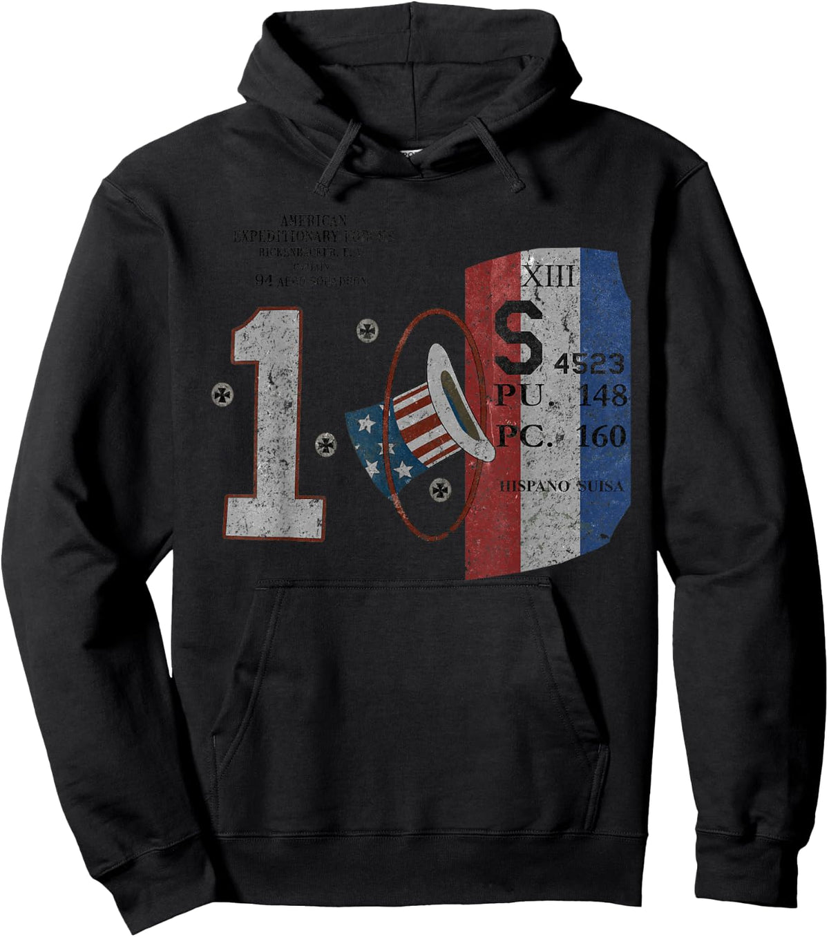 Rickenbacker Spad XIII WWI "Aviation History Series" Hoodie - Hoodie | Black