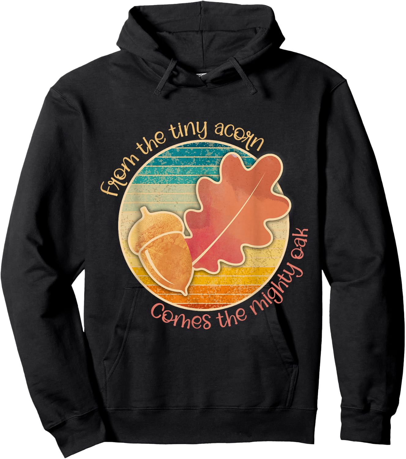 Acorn and Oak Leaf for Nature Lovers Hoodie - Hoodie | Black