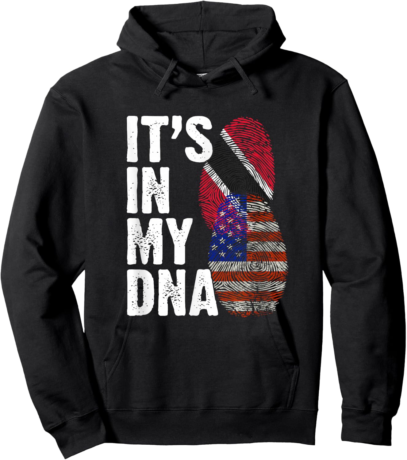 Trini American Flag Trinidadian Country Tobago Trinidad Hoodie - Hoodie | Black