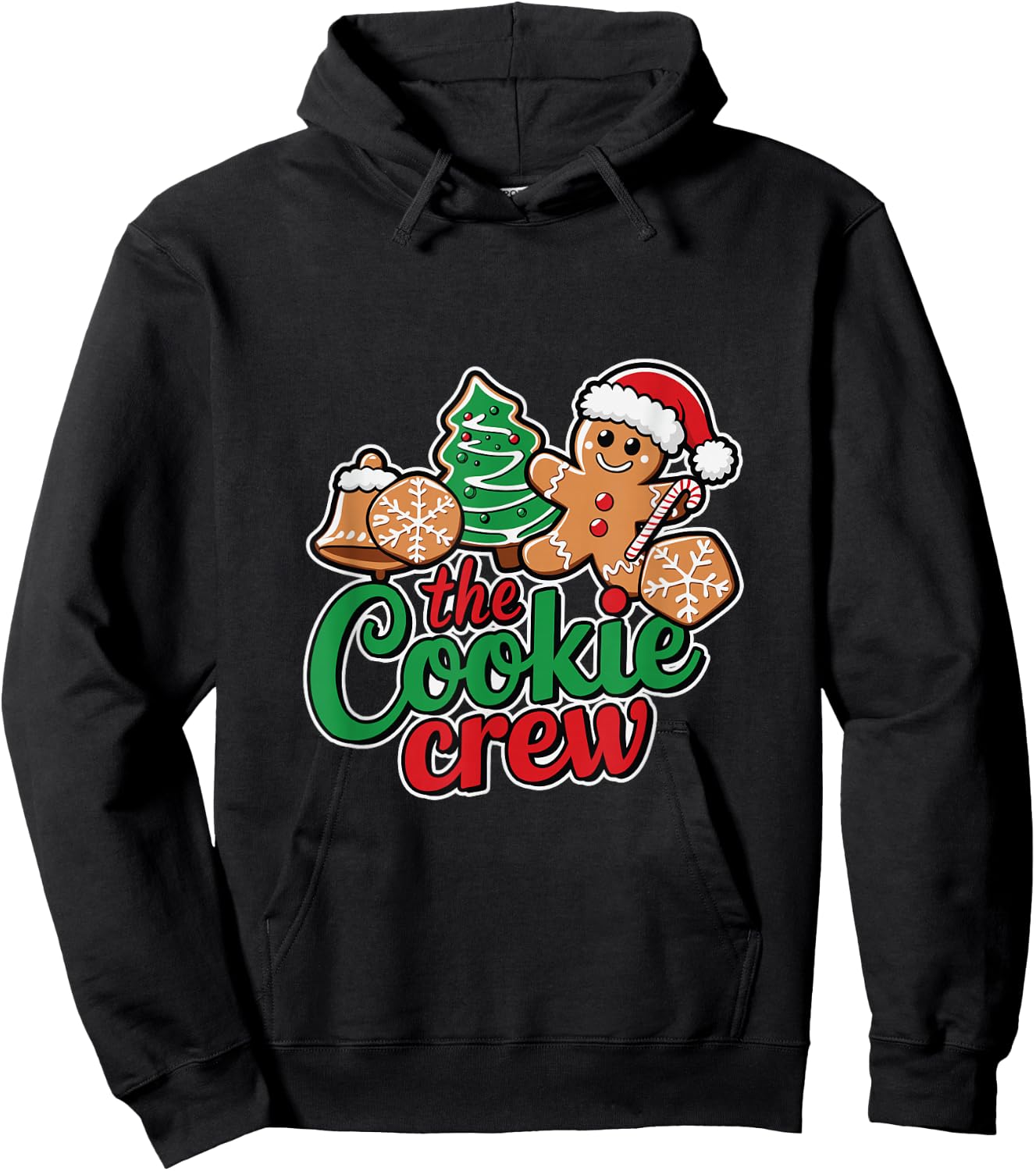 The Cookie Crew Gingerbread Christmas Family Holidays Hoodie - Hoodie | Black