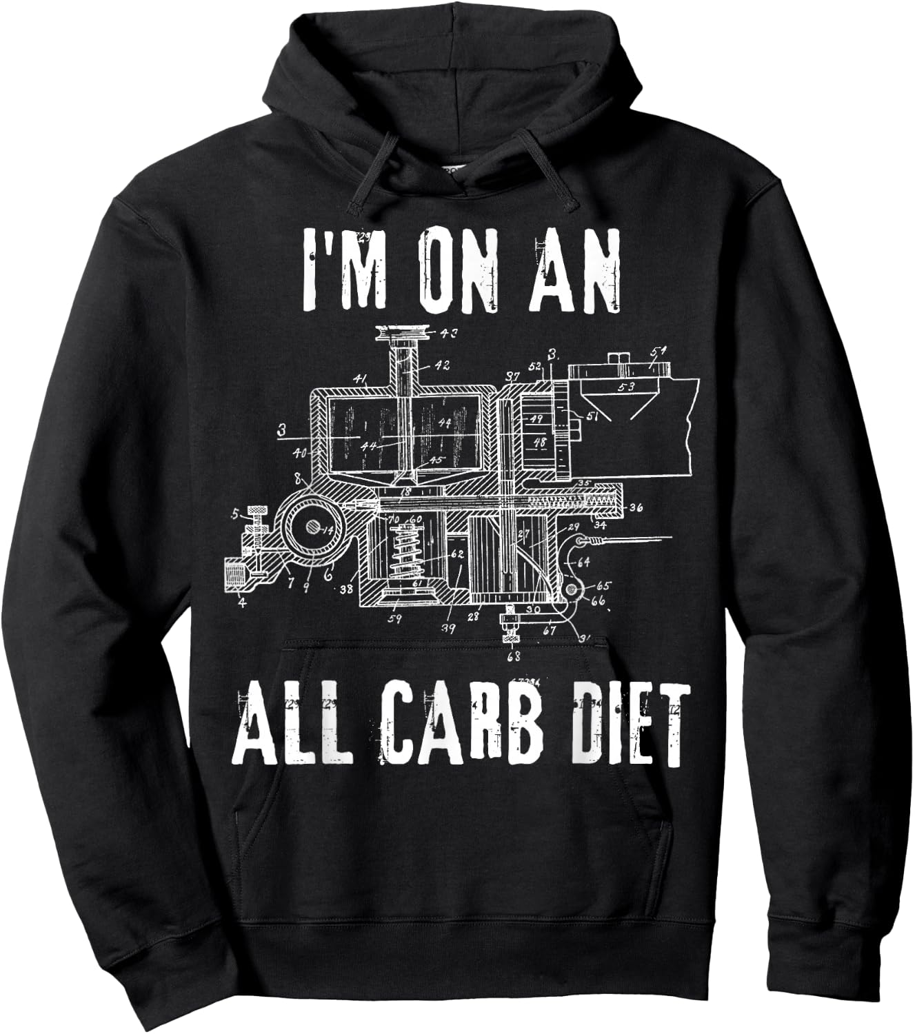 Funny Car Mechanic Shirt All Carb Diet Carburetor Hoodie - Hoodie | Black