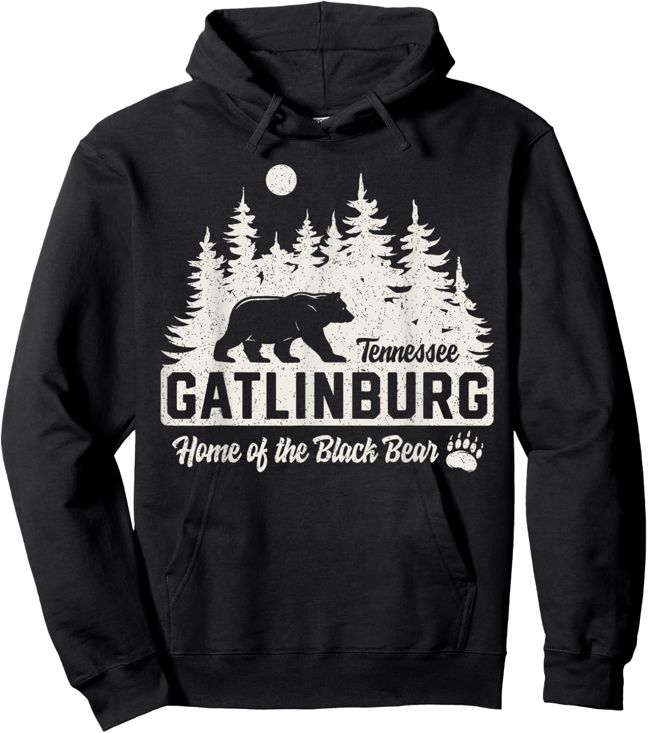 Gatlinburg Tennessee Black Bear Great Smoky Mountains Hoodie - Hoodie | Black