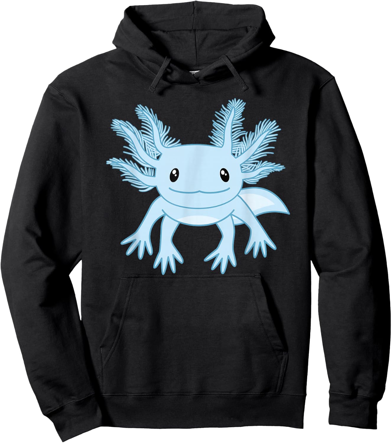 Blue Axolotl Funny Kawaii Axolotl Lover Men Women Kids Hoodie - Hoodie | Black