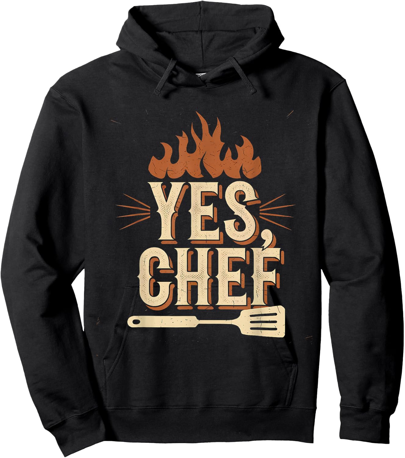 Yes Chef Design for Cooks, Chefs, Waiters, Restaurant Staff Hoodie - Hoodie | Black