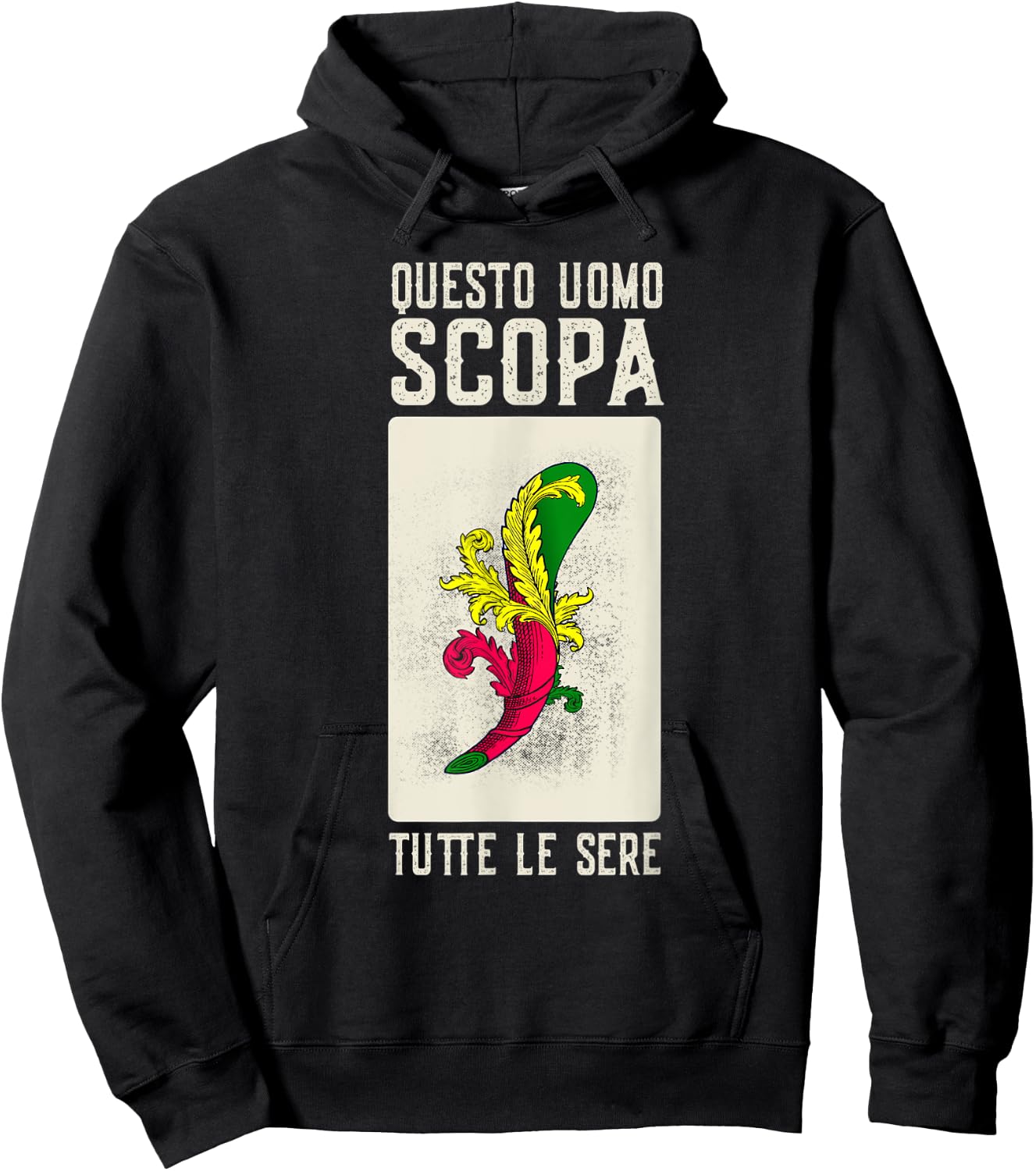 Grandpa Italian Nonno Scopa Game Scopa-Cards Hoodie - Hoodie | Black
