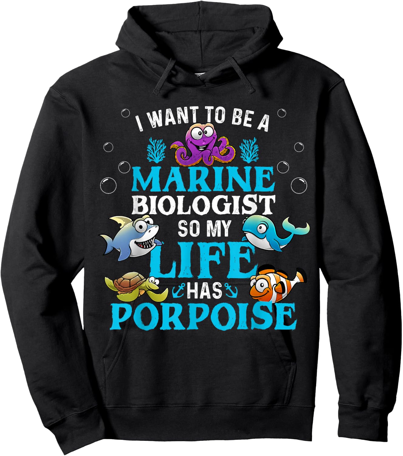 Future Marine Biology Gift Kids Teens Cool Science Biologist Hoodie - Hoodie | Black