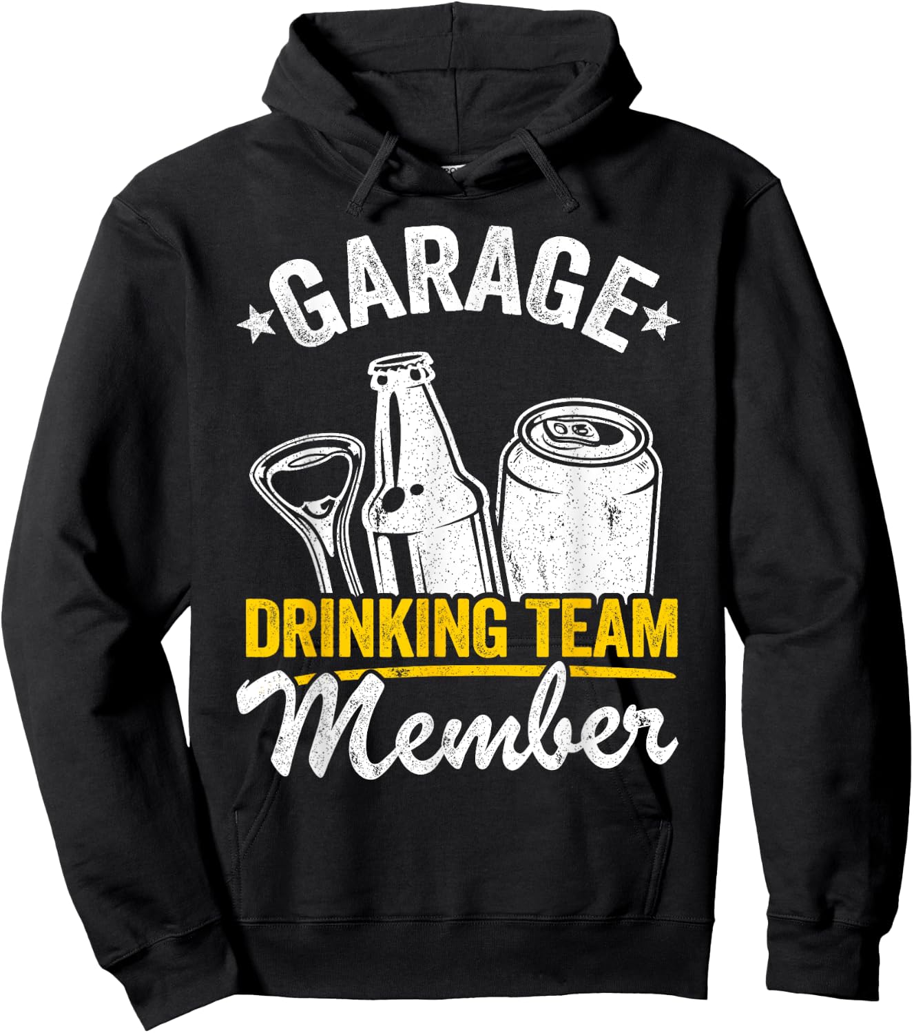 Funny Beer Garage Drinker Garage Drinking Team Member Hoodie - Hoodie | Black
