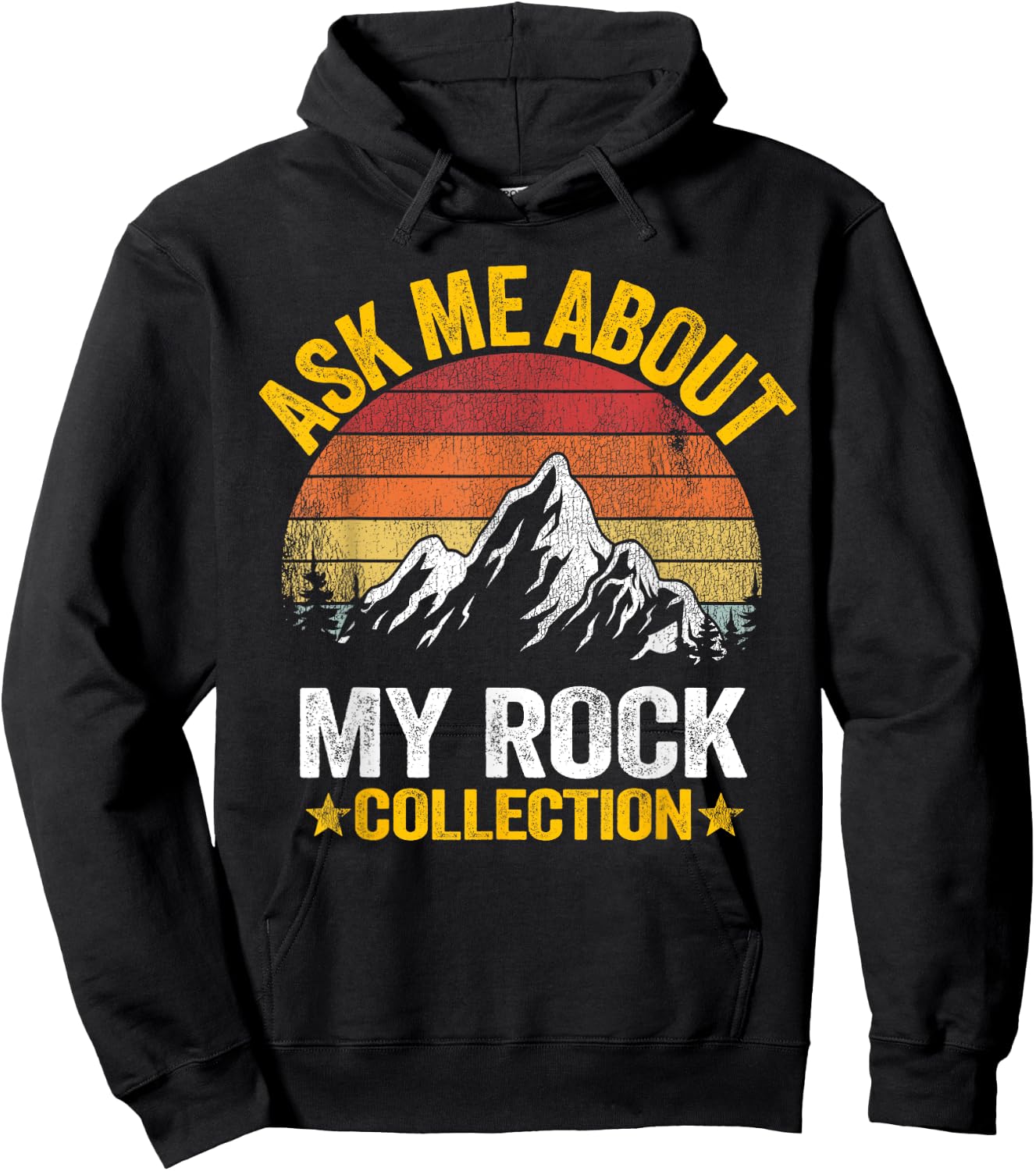 Ask Me About My Rock Collection Collector Jokes Geologist Hoodie - Hoodie | Black