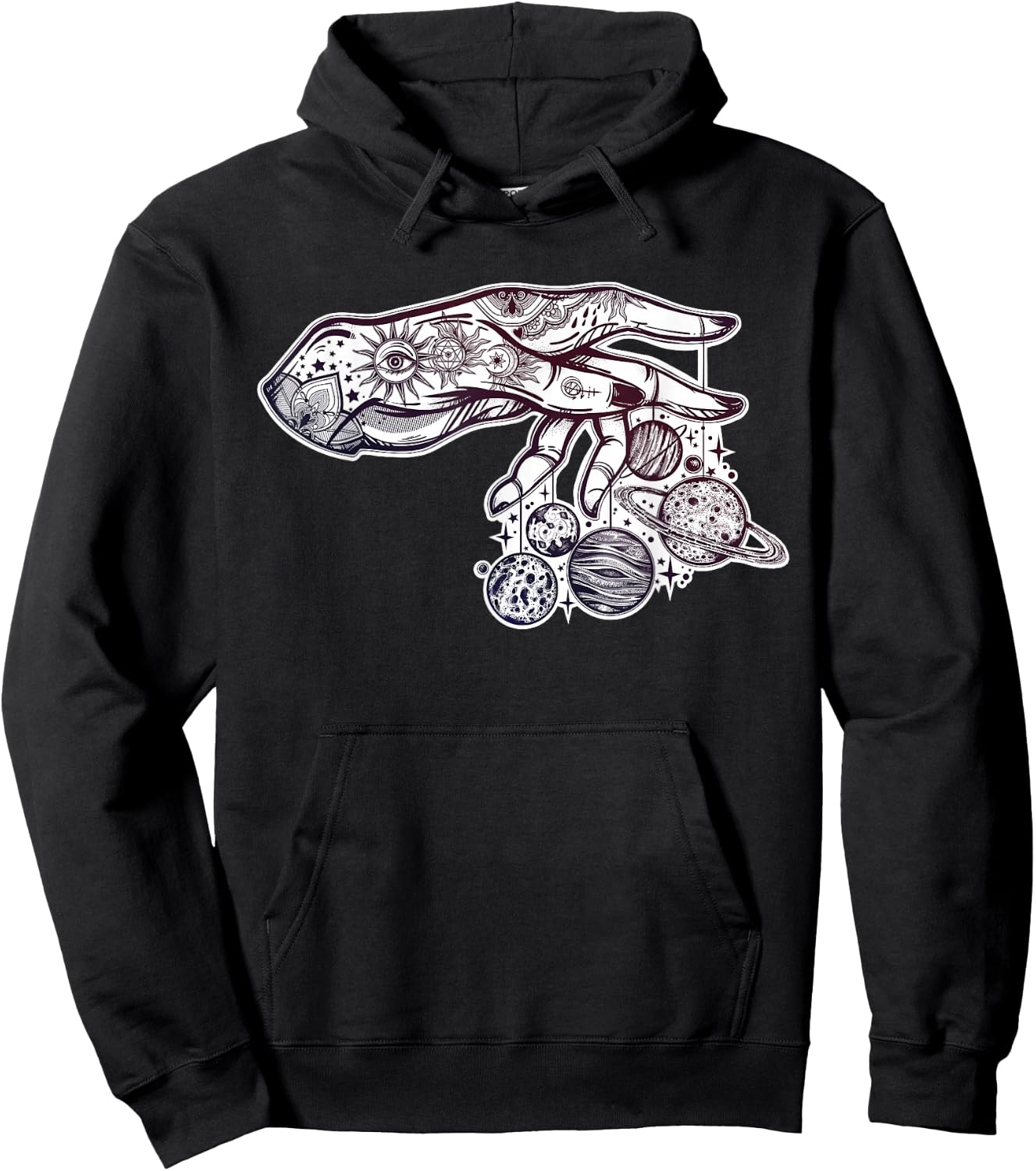 String Theory - Celestial Universe Astrology Orbit Hoodie - Hoodie | Black