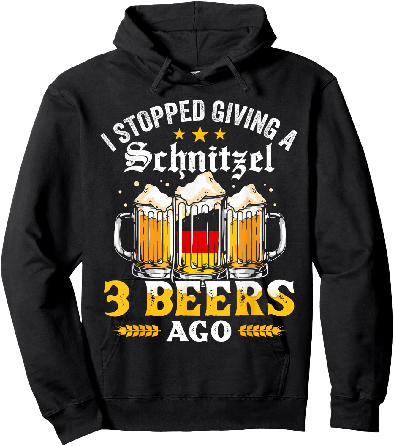 I Stopped Giving A Schnitzel 3 Beers Ago Oktoberfest Hoodie - Hoodie | Black