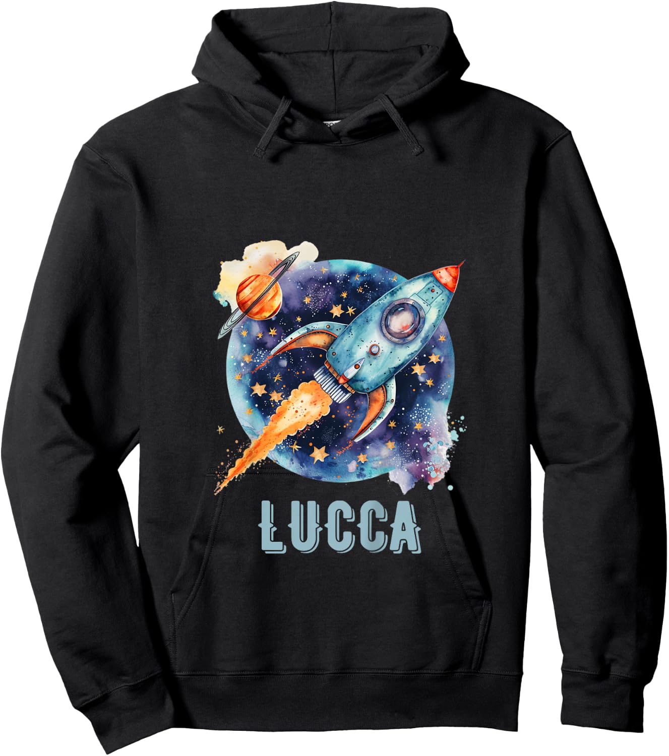 Kids LUCCA Name Baby Boy Nursery Room Theme Decor Gifts Hoodie - Hoodie | Black