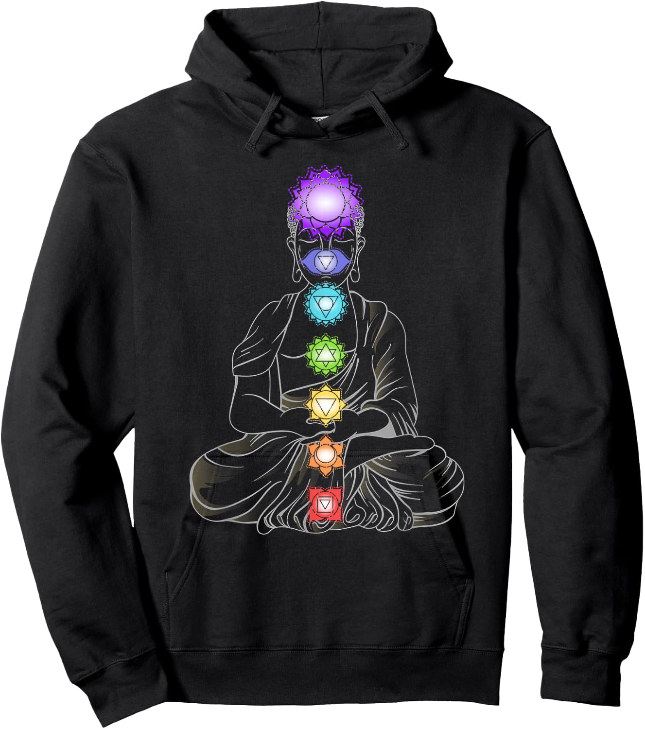 Yoga Meditation Spiritual Body Energy Centres Chakra Hoodie - Hoodie | Black
