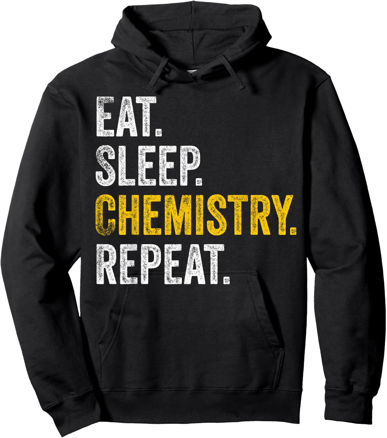 Funny Chemist Gifts Eat Sleep Chemistry Repeat Science Hoodie - Hoodie | Black