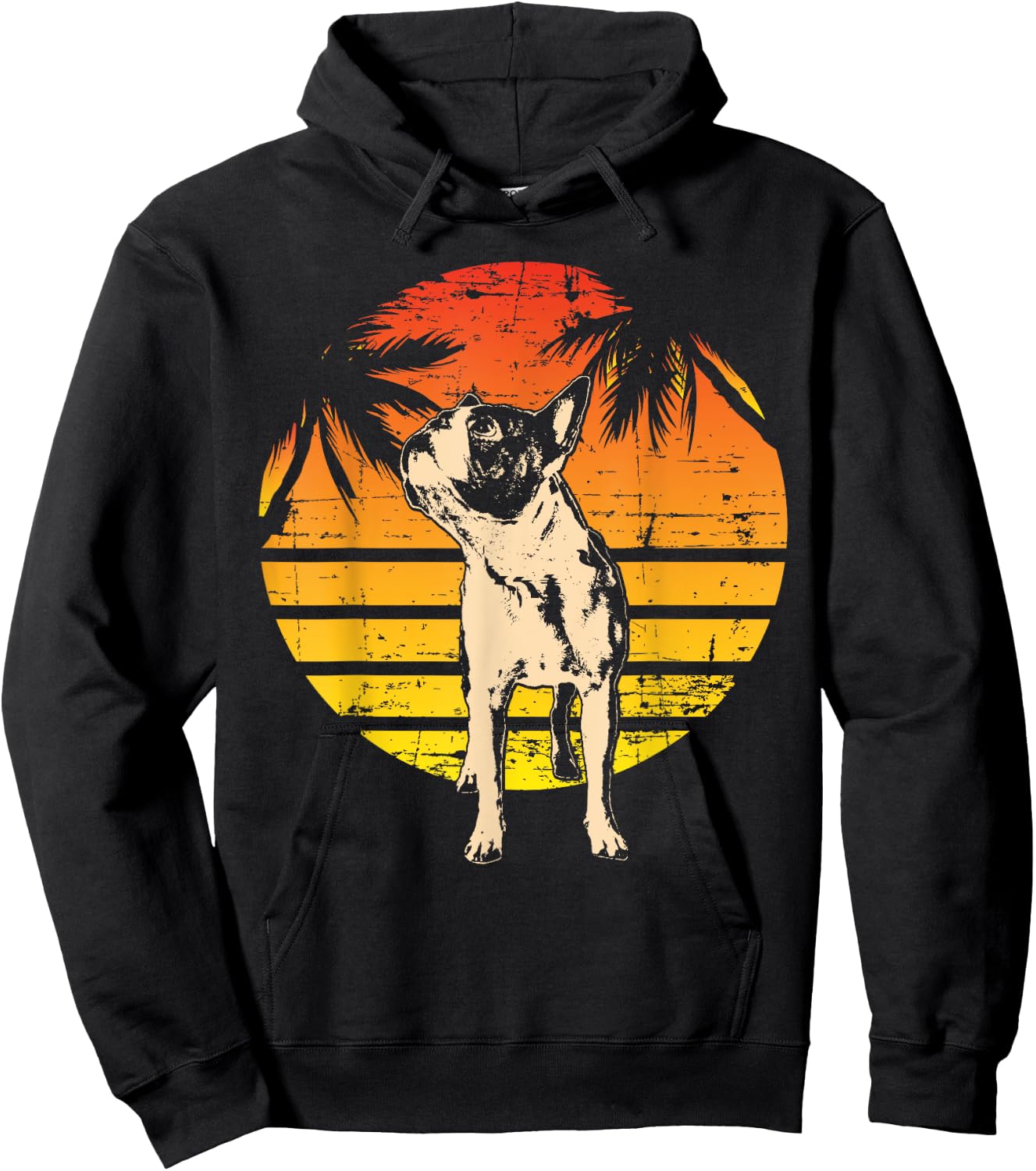 Boston Terrier Boston-Bulldog Women Kids Hoodie - Hoodie | Black