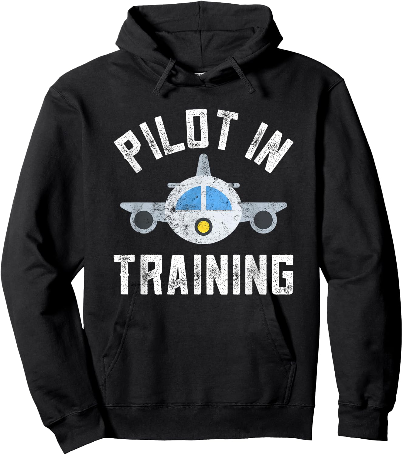 Future Pilot In Training Progress Daddys CoPilot Kids Plane Hoodie - Hoodie | Black