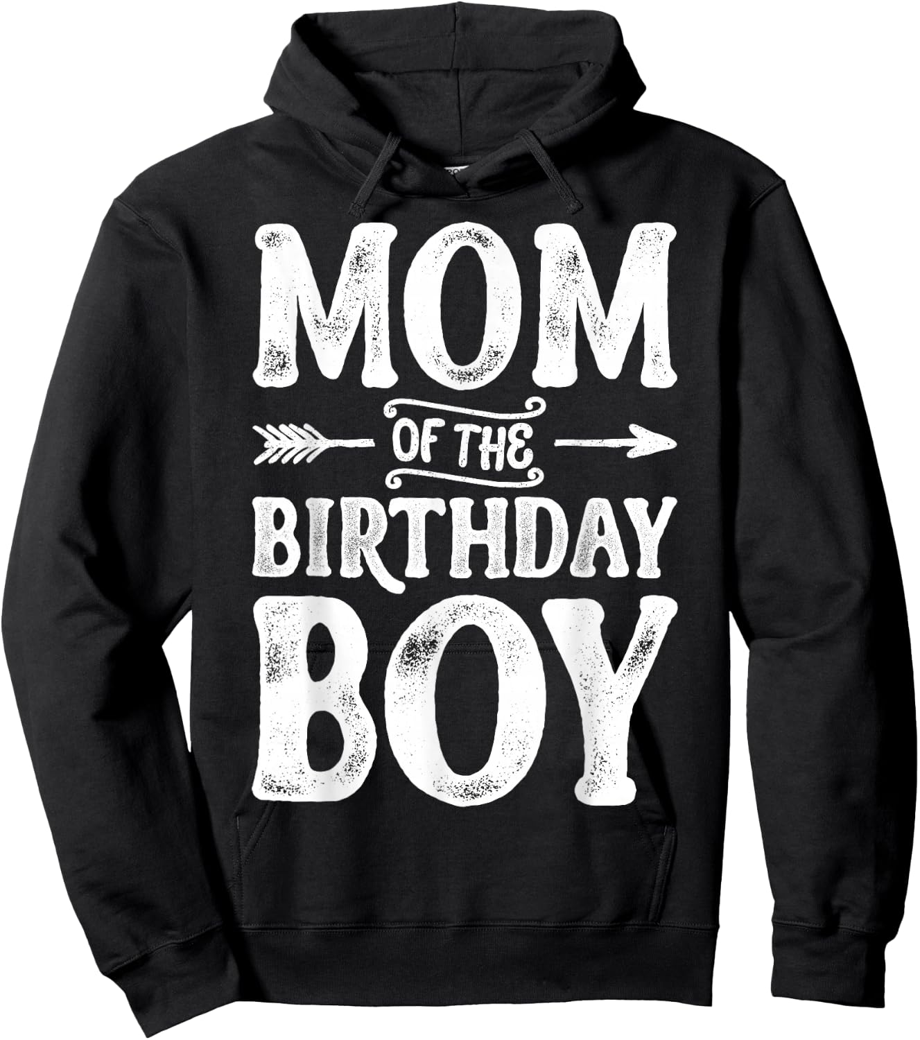Mom of the Birthday Boy Funny Mother Mama Family Matching Hoodie - Hoodie | Black