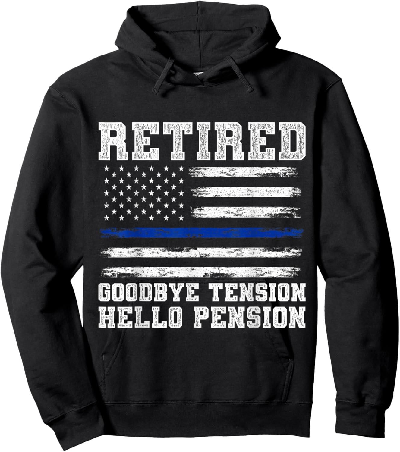 Retired Policeman Funny Sheriff Retirement Gift Police Hoodie - Hoodie | Black