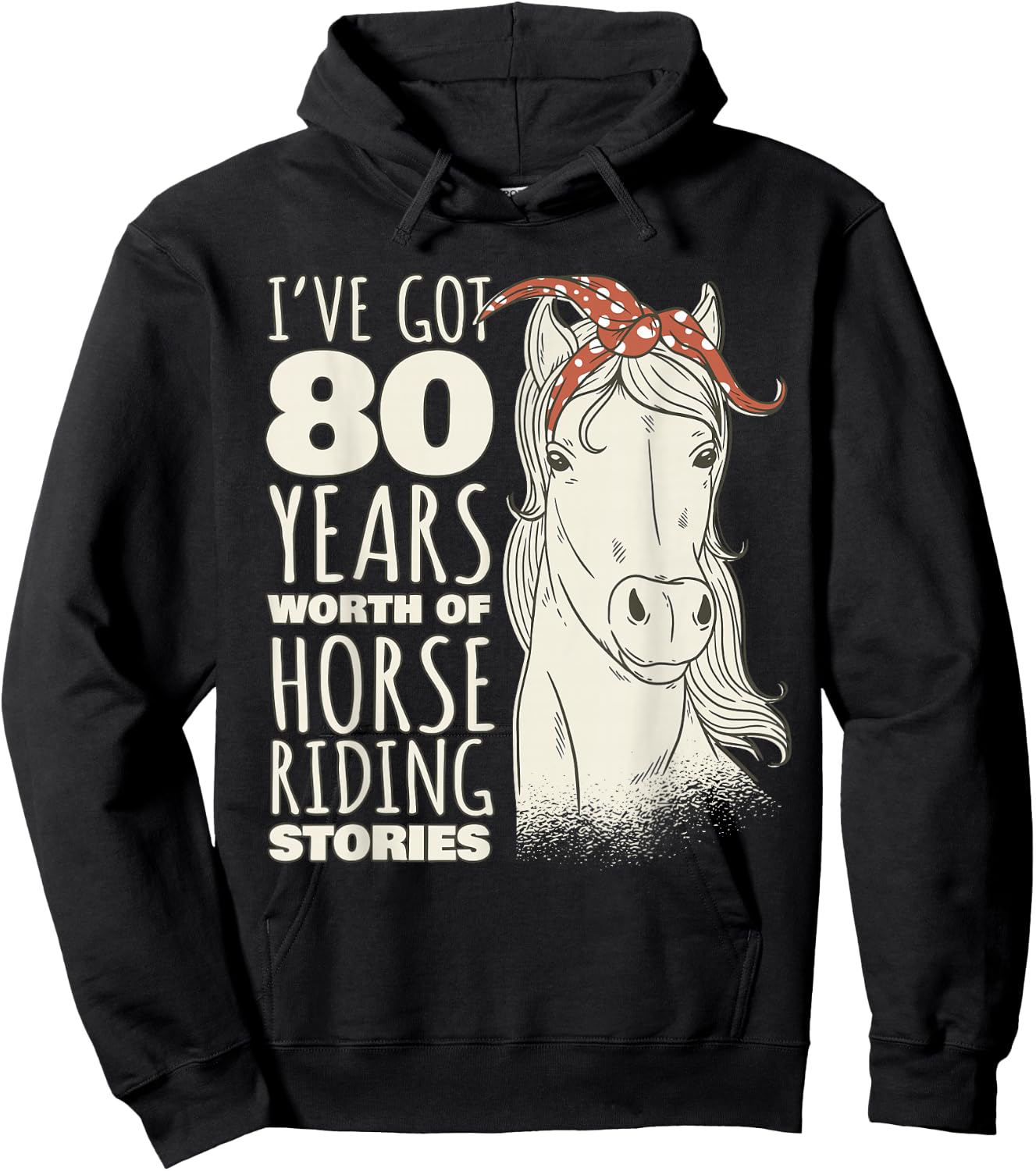 80th Birthday 80 Year Old Rider Hoodie - Hoodie | Black