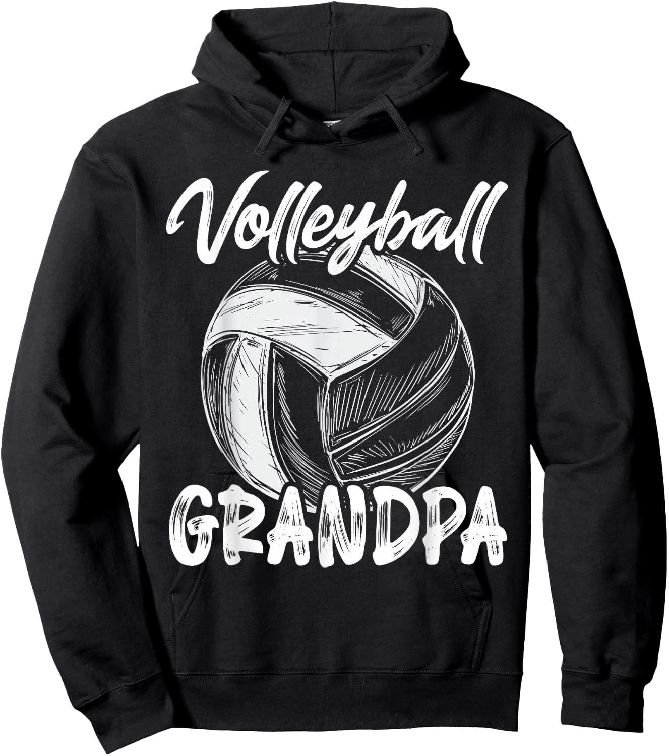 Grandpa Men Family Matching Volleyball Players Hoodie - Hoodie | Black