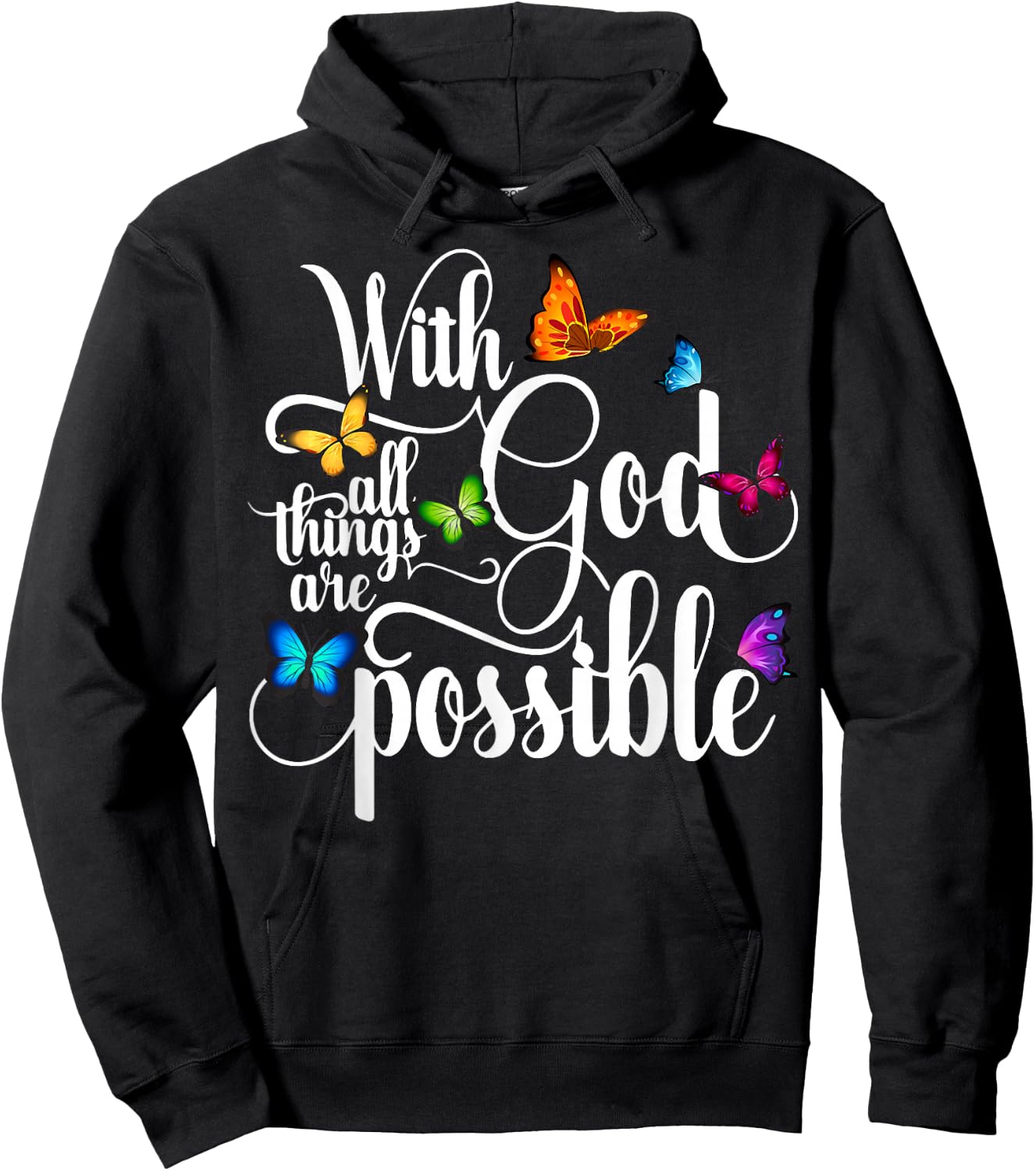 With God All Things Are Possible Hoodie - Hoodie | Black