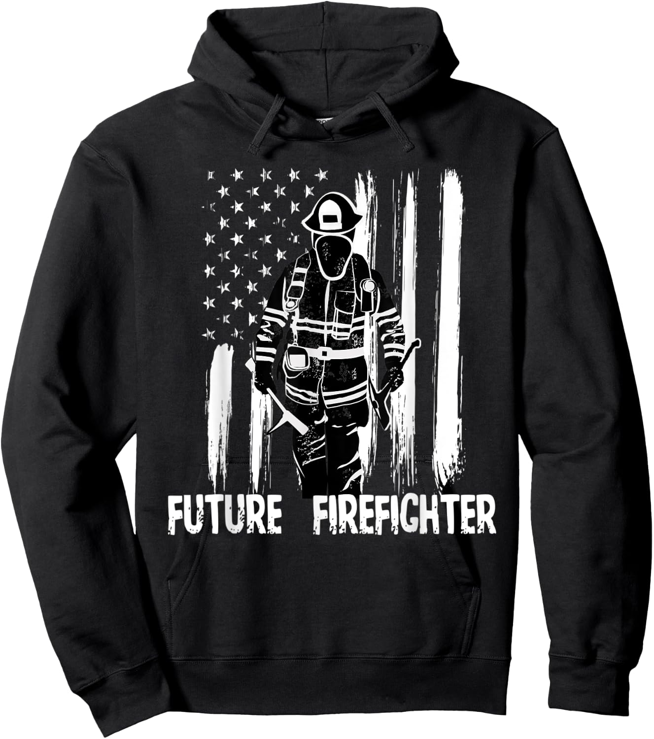 Future Firefighter Shirt Fireman Gift Kid Boy Girl Hoodie - Hoodie | Black