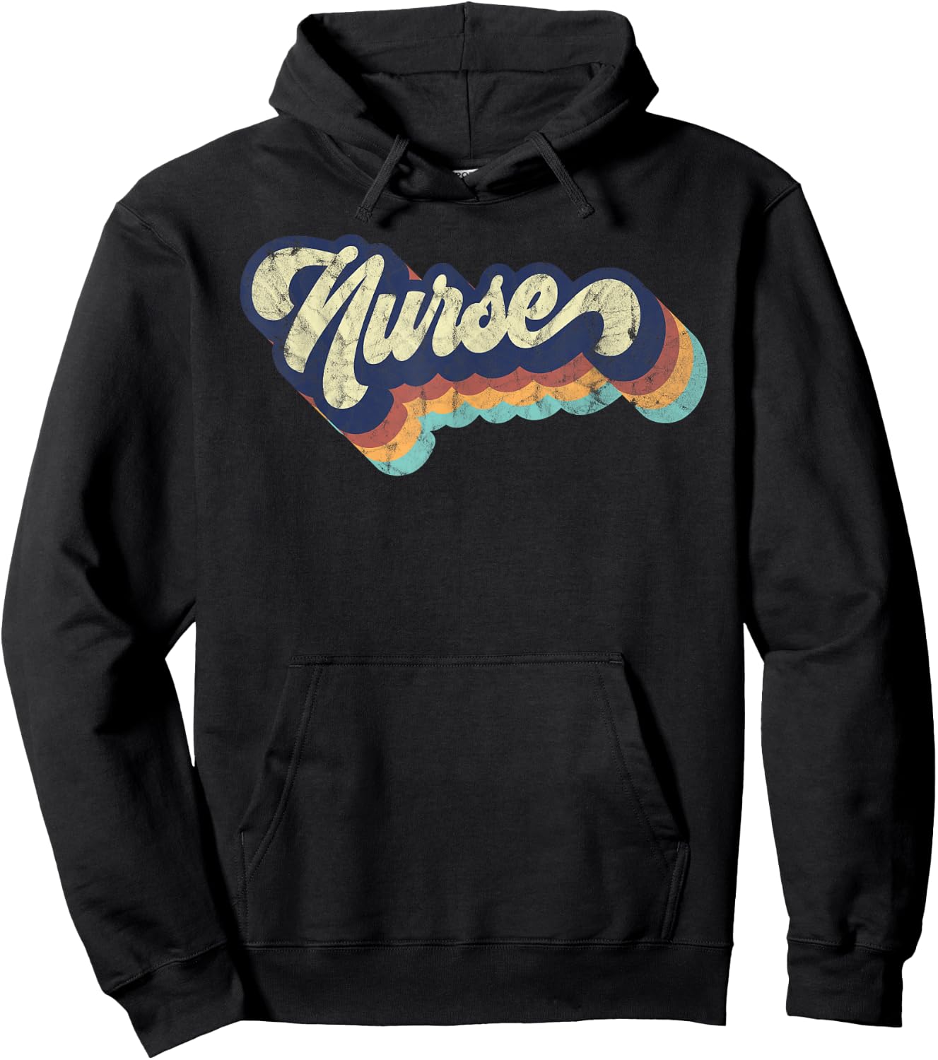 Retro Nurse Woman Wears a Nursing on Nurse's Day Hoodie - Hoodie | Black