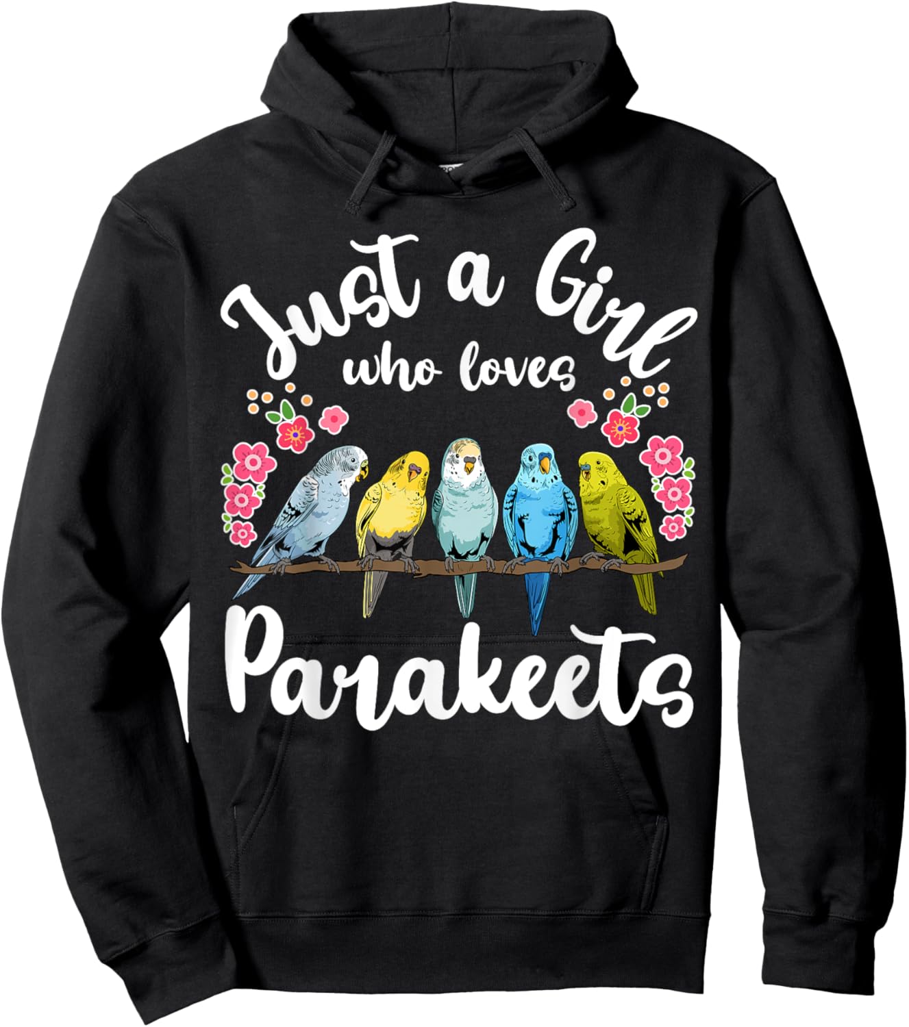 Parakeet Birds Just a Girl Who Loves Parakeets Hoodie - Hoodie | Black
