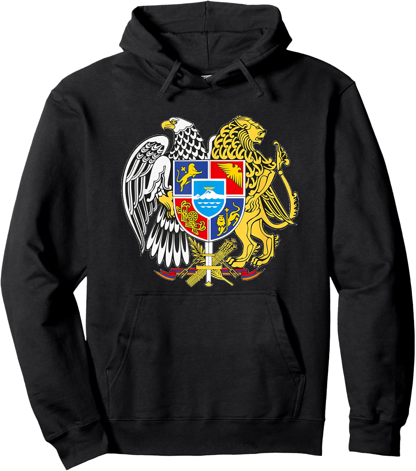 Armenian Coat of Arms Crest - Armenia symbol - Lion Eagle Hoodie - Hoodie | Black