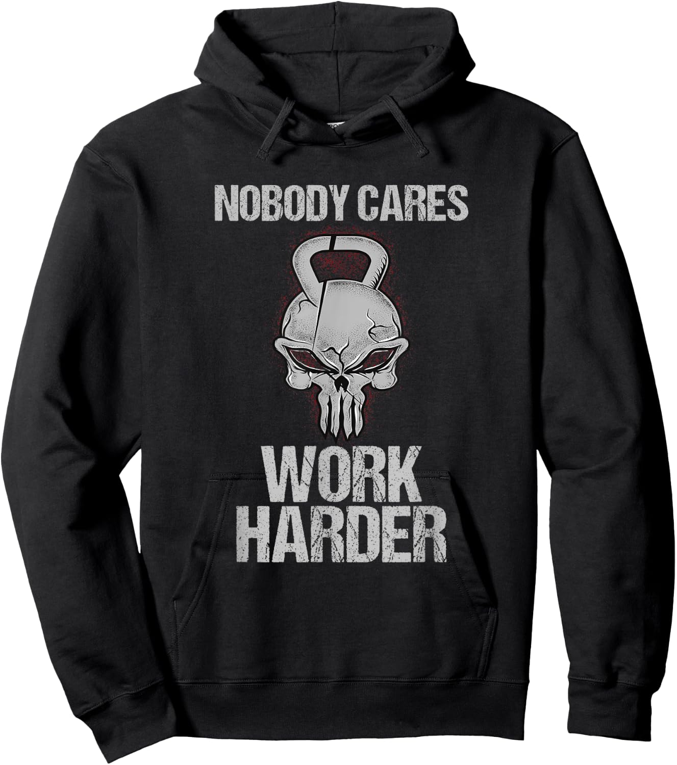 Nobody Cares Work Harder T Shirt Workout Gym Motivation Gift Hoodie - Hoodie | Black