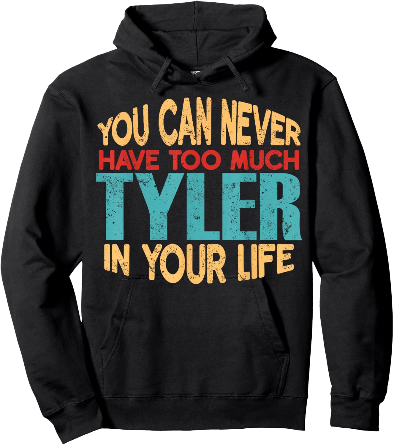 Funny Tyler Personalised First Name Joke Item Hoodie - Hoodie | Black