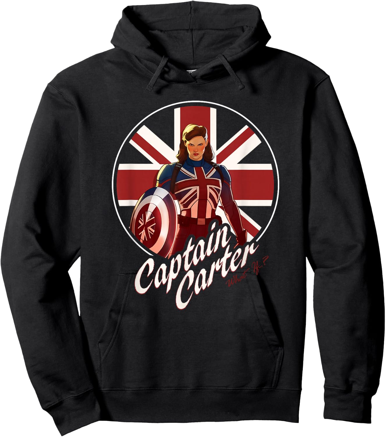 Marvel WHAT IF…? Captain Carter Super Hero Hoodie - Hoodie | Black