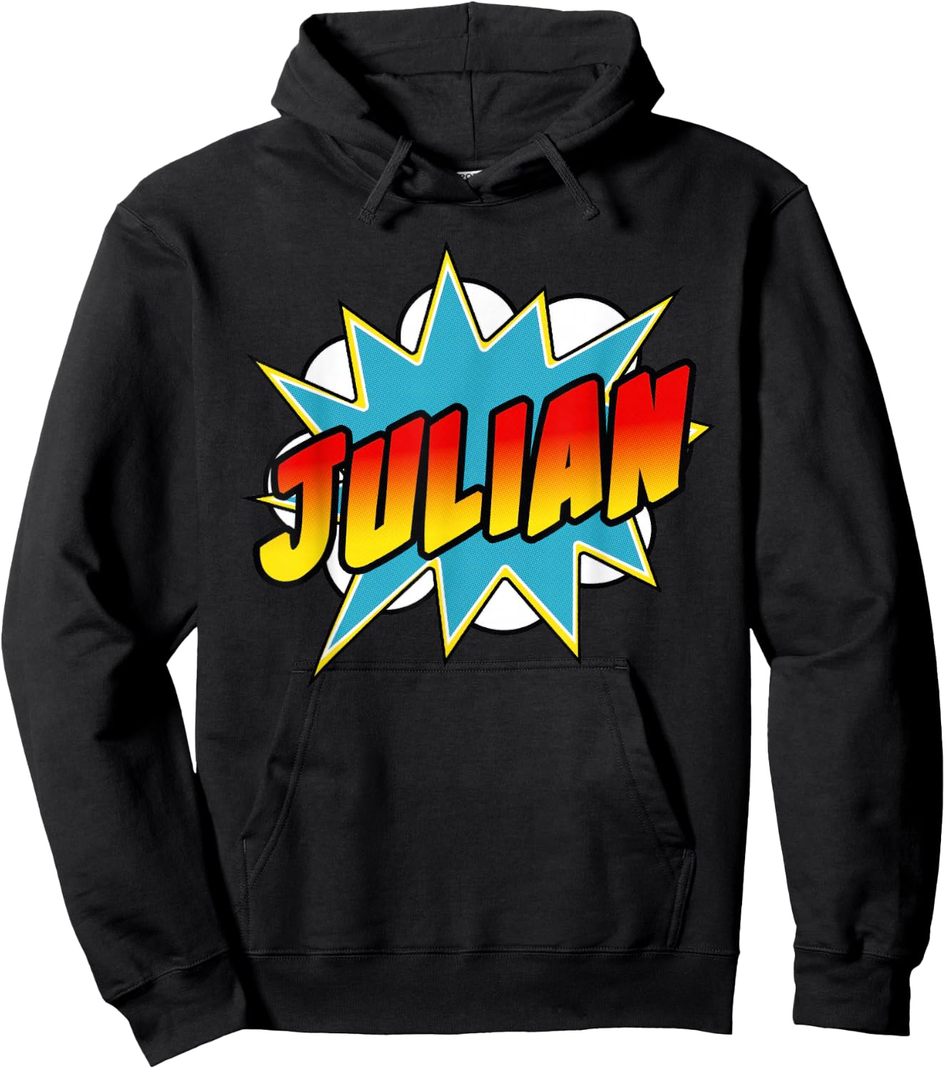 Boys Julian Comic Book Superhero Name Hoodie - Hoodie | Black